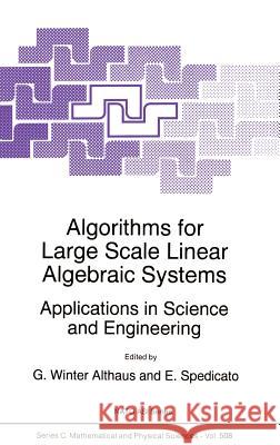 Algorithms for Large Scale Linear Algebraic Systems:: Applications in Science and Engineering Winter Althaus, Gabriel 9780792349754 Kluwer Academic Publishers - książka