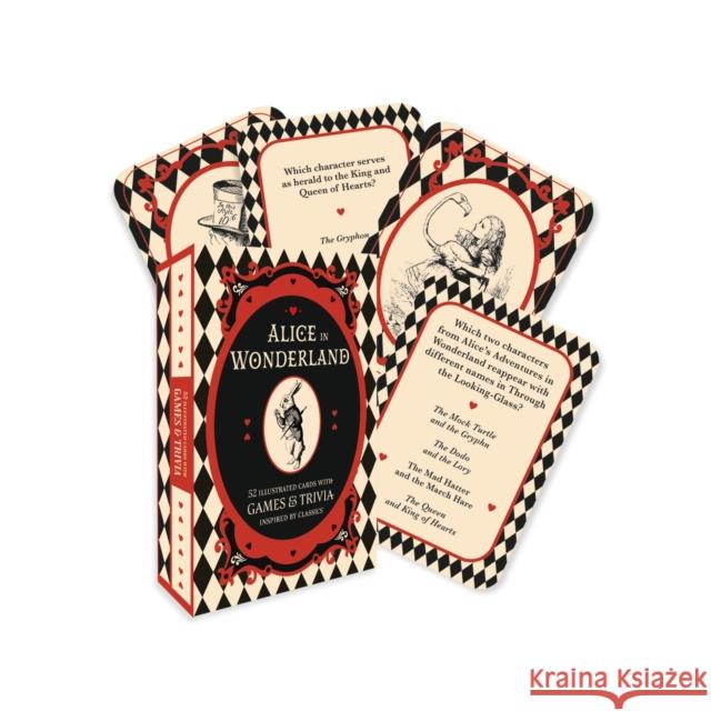 Alice in Wonderland - A Card and Trivia Game: 52  illustrated cards with games and trivia inspired by classics Pyramid 9780753735428 Pyramid Publishing (OH) - książka