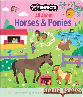 All about Horses & Ponies: Lift-The-Flap Book: Board Book with Over 50 Flaps to Lift! Jennie Bradley 9780655237969 Lake Press - książka