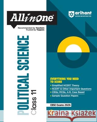 All in One Political Science 11th Aditi Verma Deepanshu Pandey 9789368404972 Arihant Publication India Limited - książka