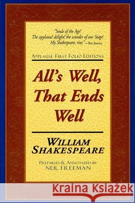 All's Well That Ends Well Shakespeare, William 9781557834430 Applause Books - książka