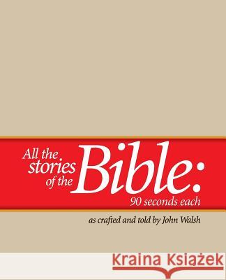 All the Stories of the Bible--90 Seconds Each John Walsh 9781978191259 Createspace Independent Publishing Platform - książka