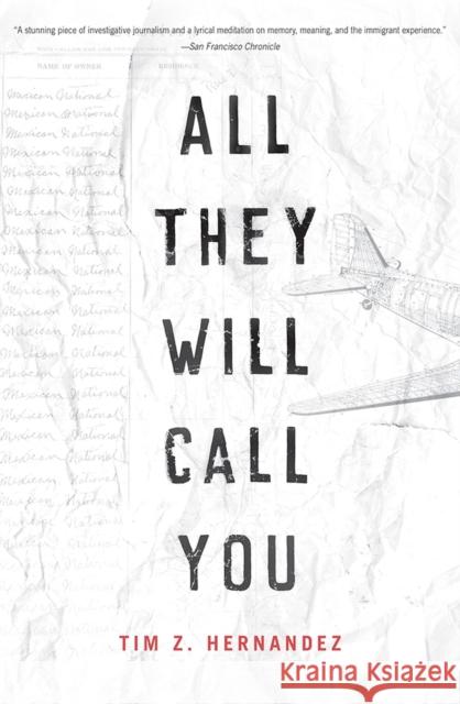 All They Will Call You Tim Z. Hernandez 9780816537372 University of Arizona Press - książka