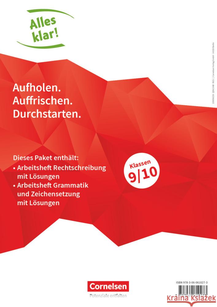 Alles klar! - Deutsch - Sekundarstufe I - 9./10. Schuljahr  9783060610273 Cornelsen Verlag - książka