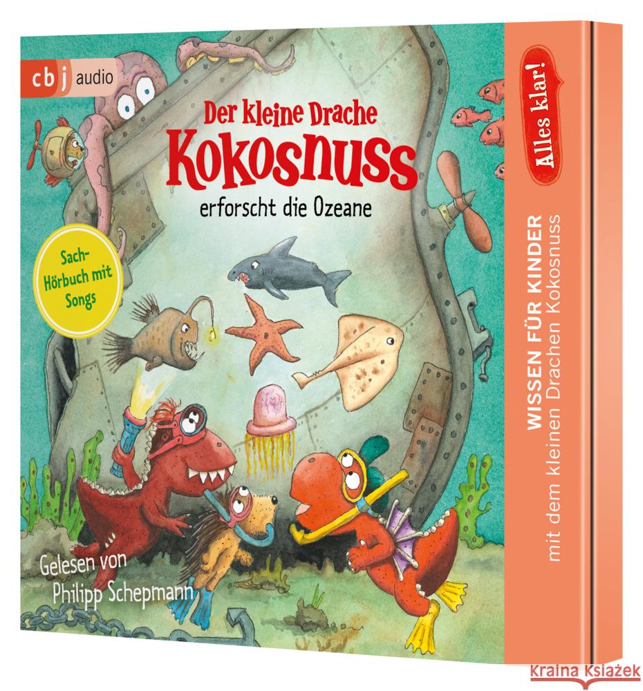 Alles klar! Der kleine Drache Kokosnuss erforscht die Ozeane, 1 Audio-CD Siegner, Ingo 9783759901033 cbj audio - książka