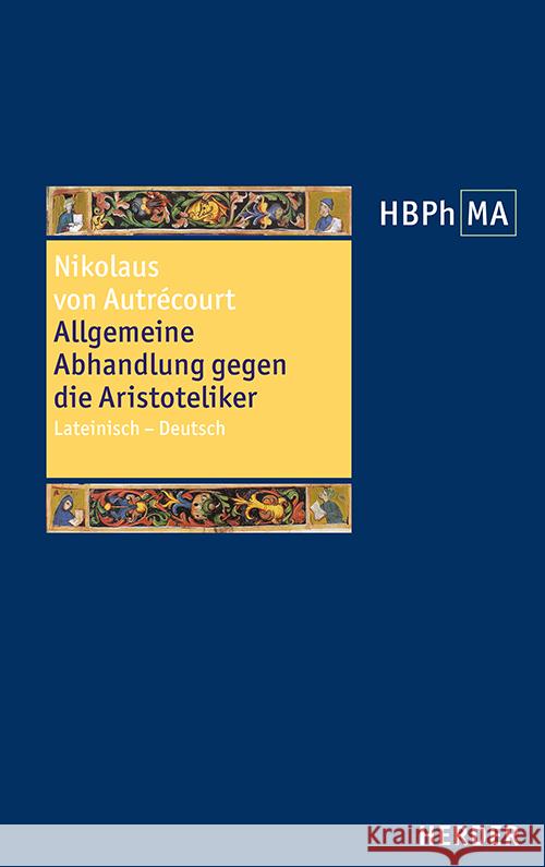 Allgemeine Abhandlung gegen die Aristoteliker von Autrécourt, Nikolaus 9783451024238 Herder, Freiburg - książka