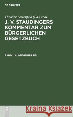 Allgemeiner Teil No Contributor 9783112600696 de Gruyter - książka