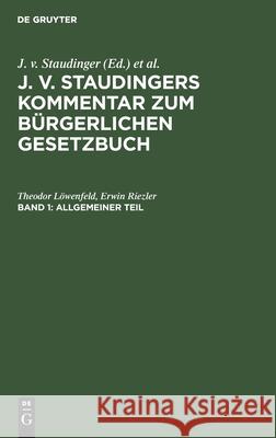 Allgemeiner Teil L 9783112600856 de Gruyter - książka