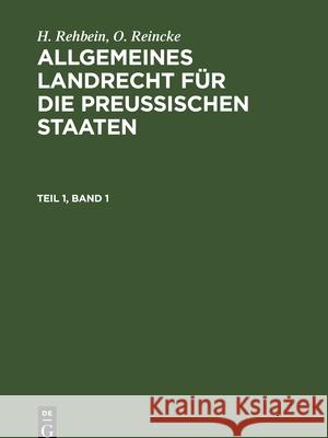 Allgemeines Landrecht f?r die Preu?ischen Staaten No Contributor 9783112452554 de Gruyter - książka