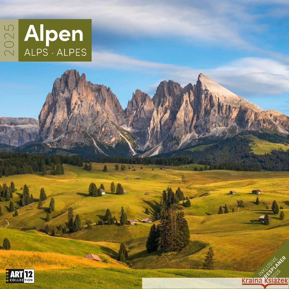 Alpen Kalender 2025 - 30x30 Ackermann Kunstverlag 9783838445144 Ackermann Kunstverlag - książka