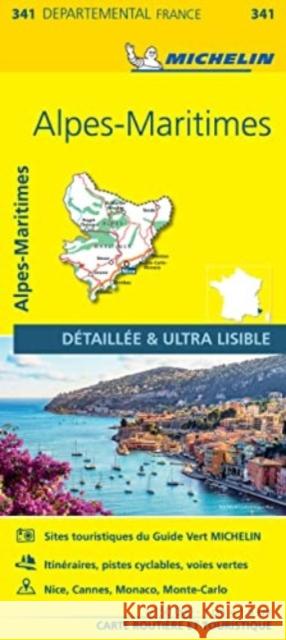 Alpes-Maritimes - Michelin Local Map 341 Michelin 9782067202436 Michelin Editions des Voyages - książka