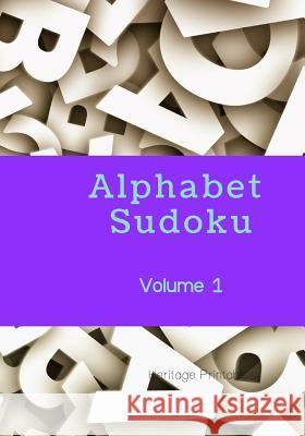 Alphabet Sudoku Volume 1 Heritage Printables 9781070682167 Independently Published - książka
