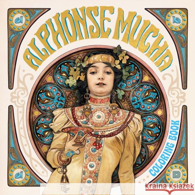 Alphonse Mucha Coloring Book Alphonse Mucha Dokument Press 9789189944060 Dokument Forlag - książka