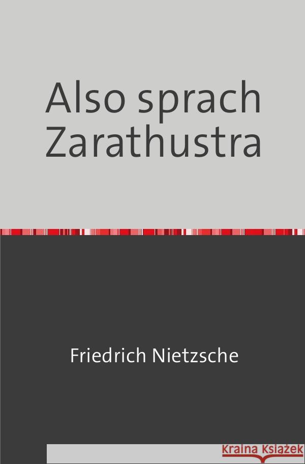 Also sprach Zarathustra Nietzsche, Friedrich 9783753165196 epubli - książka