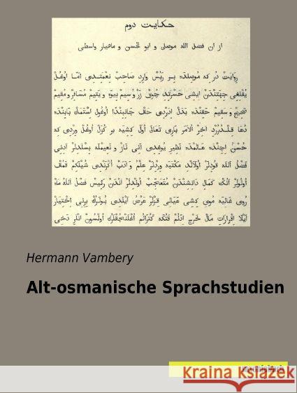 Alt-osmanische Sprachstudien Vambery, Hermann 9783957702838 Saxoniabuch.de - książka