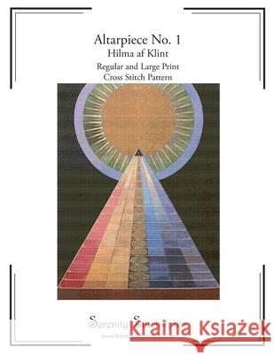 Altarpiece No. 1 Cross Stitch Pattern - Hilma af Klint: Regular and Large Print Chart Carmen Wolf, Serenity Stitchworks 9798326451507 Independently Published - książka