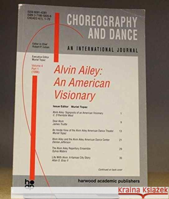 Alvin Ailey: An American Visionary Topaz, Muriel 9783718658350 Taylor & Francis - książka