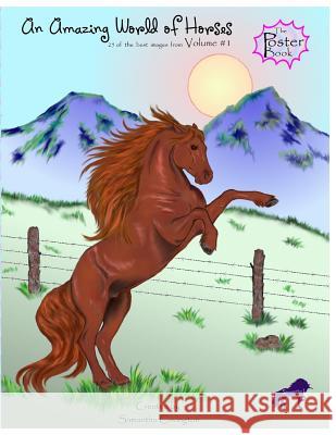 Amazing World of Horses: vol. #1 POSTER BOOK Covington, Samantha 9781516933624 Createspace - książka