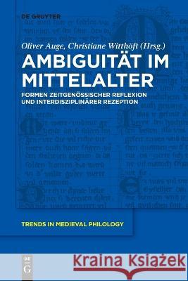Ambiguität im Mittelalter  9783111026145 De Gruyter - książka