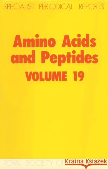 Amino Acids and Peptides: Volume 19 Jones, J. H. 9780851861746 Royal Society of Chemistry - książka