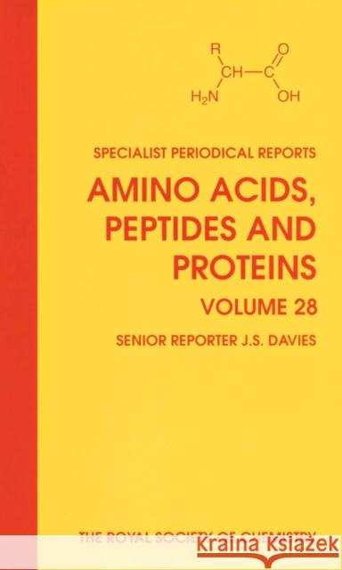 Amino Acids, Peptides and Proteins: Volume 28  9780854042128 Royal Society of Chemistry - książka