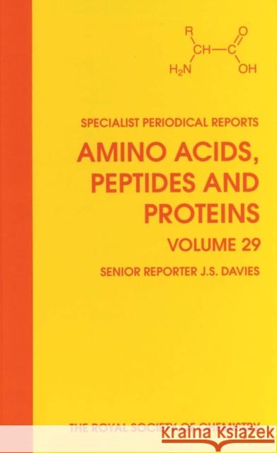 Amino Acids, Peptides and Proteins: Volume 29  9780854042173 Royal Society of Chemistry - książka