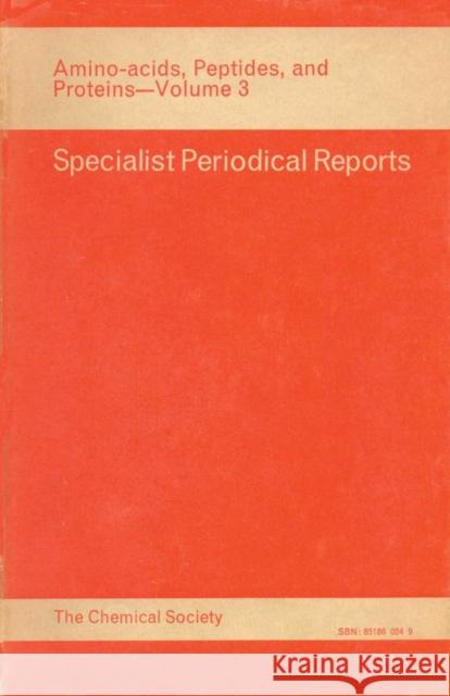 Amino Acids, Peptides and Proteins: Volume 3 Young, G. T. 9780851860244 ROYAL SOCIETY OF CHEMISTRY - książka