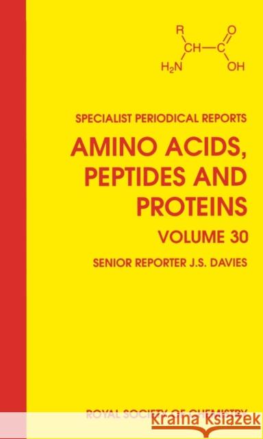Amino Acids, Peptides and Proteins: Volume 30  9780854042227 Royal Society of Chemistry - książka