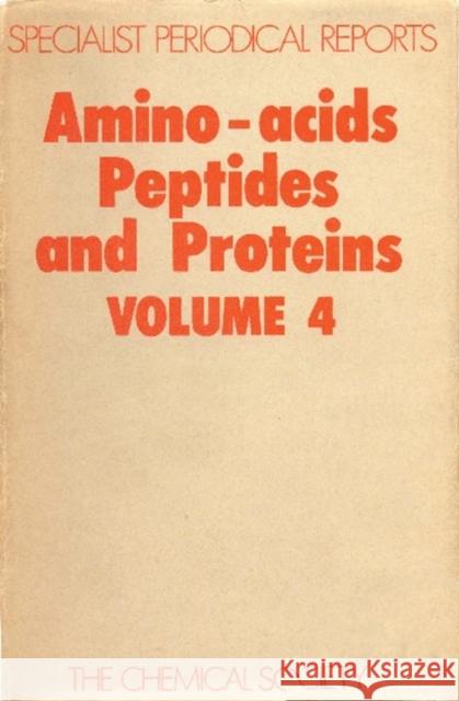 Amino Acids, Peptides and Proteins: Volume 4 Young, G. T. 9780851860343 ROYAL SOCIETY OF CHEMISTRY - książka