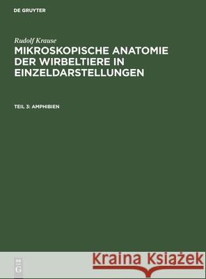 Amphibien Krause, Rudolf 9783111073170 Walter de Gruyter - książka