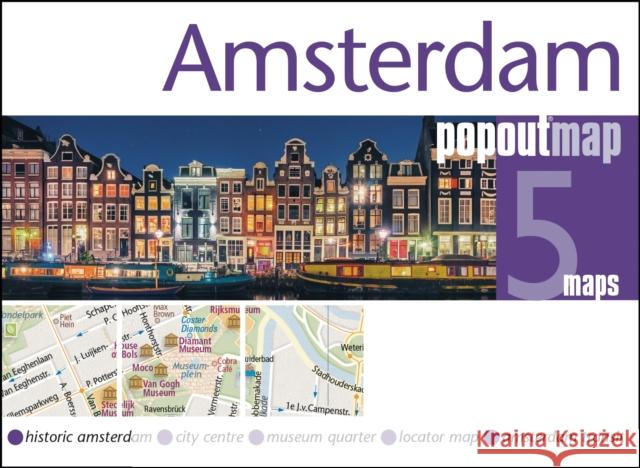 Amsterdam PopOut Map  9781910218914 Heartwood Publishing - książka