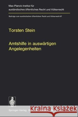 Amtshilfe in Auswärtigen Angelegenheiten Stein, T. 9783642454646 Springer - książka