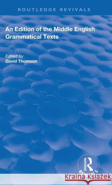 An Edition of the Middle English Grammatical Texts  9780367195472 Taylor and Francis - książka