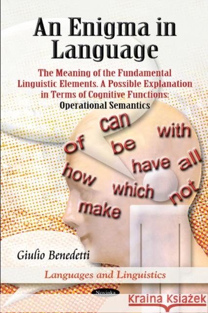 An Enigma in Language: Operational Semantics Giulio Benedetti 9781616681555 Nova Science Publishers Inc - książka