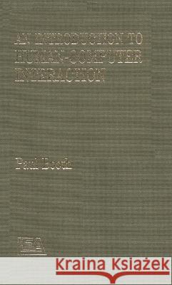 An Introduction to Human-Computer Interaction Booth. Booth.  9780863771224 Taylor & Francis - książka