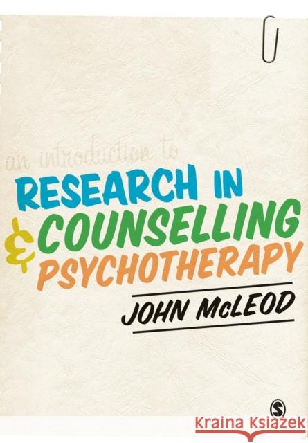 An Introduction to Research in Counselling and Psychotherapy John McLeod 9781446201411  - książka