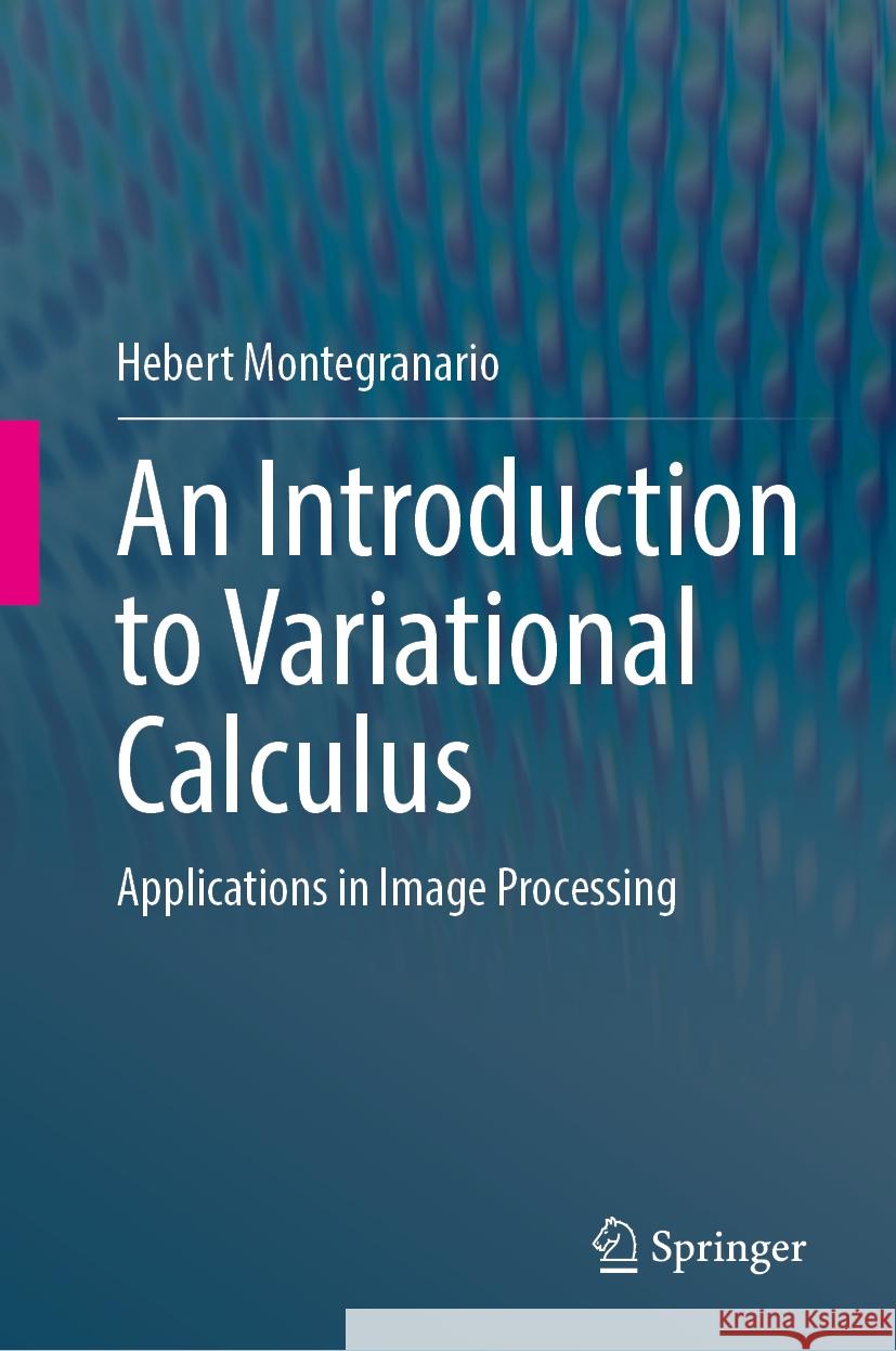 An Introduction to Variational Calculus: Applications in Image Processing Hebert Montegranario 9783031772696 Springer - książka