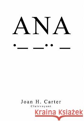 Ana Joan H Carter 9781450047067 Xlibris - książka