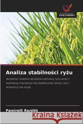 Analiza stabilnosci ryzu Ranjith, Pamirelli 9786209146381 Wydawnictwo Nasza Wiedza - książka