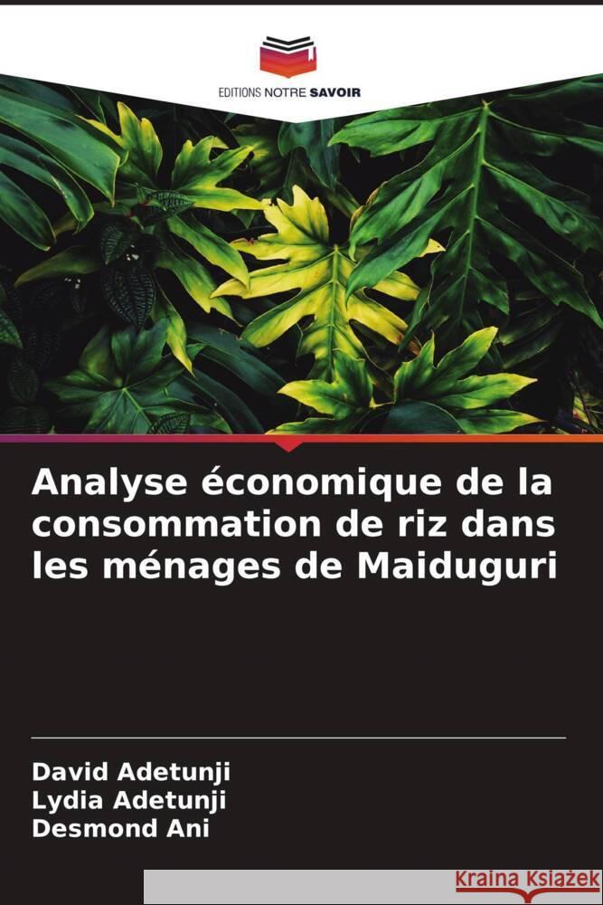 Analyse économique de la consommation de riz dans les ménages de Maiduguri Adetunji, David, Adetunji, Lydia, Ani, Desmond 9786204908106 Editions Notre Savoir - książka