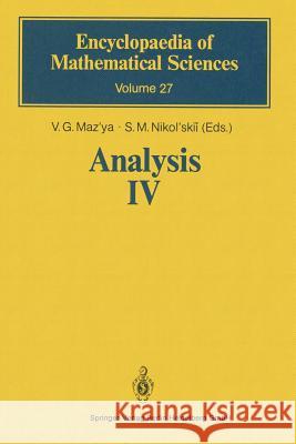 Analysis IV: Linear and Boundary Integral Equations Maz'ya, V. G. 9783642634918 Springer - książka