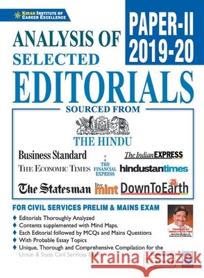 Analysis of Selected Editorials Paper-2 (2019-2020) Unknown 9789389833591 Kiran Institute of Career Excellence Pvt Ltd - książka