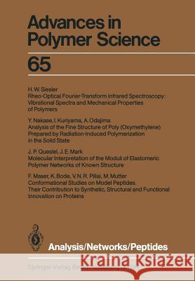 Analysis/Networks/Peptides K. Bode I. Kuriyama J. E. Mark 9783662152812 Springer - książka