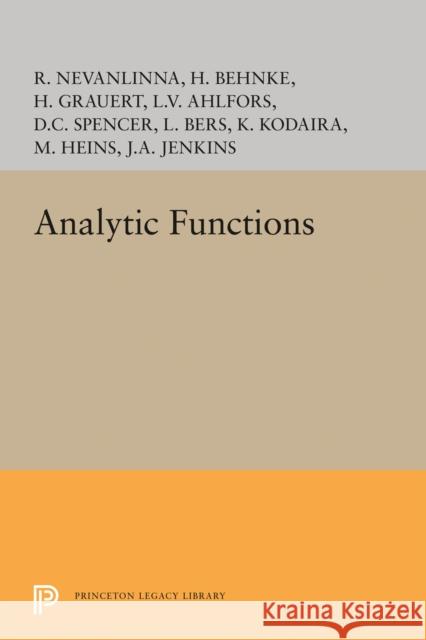 Analytic Functions Lars Valerian Ahlfors R. Nevanlinna 9780691652436 Princeton University Press - książka