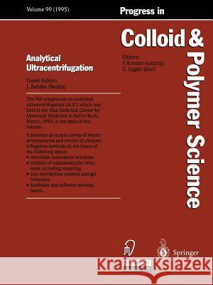 Analytical Ultracentrifugation Joachim Behlke 9783662156025 Steinkopff-Verlag Darmstadt - książka