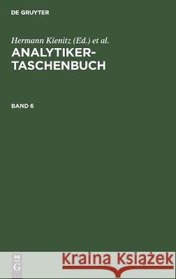 Analytiker-Taschenbuch No Contributor   9783112651193 de Gruyter - książka