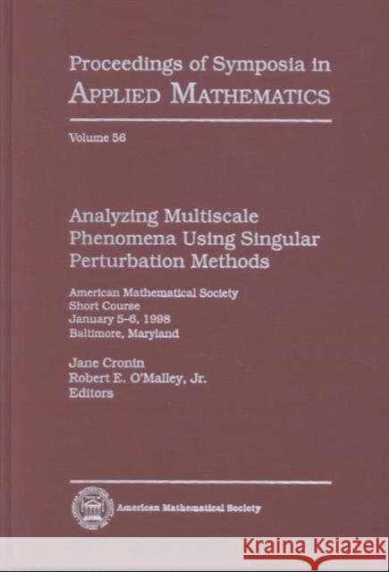 Analyzing Multiscale Phenomena Using Singular Perturbation Methods  9780821809297 AMERICAN MATHEMATICAL SOCIETY - książka