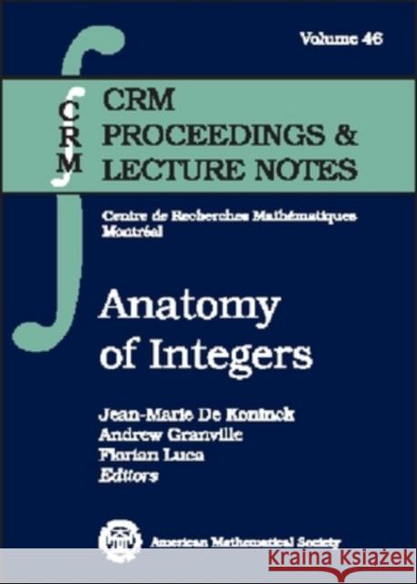 Anatomy of Integers  9780821844069 American Mathematical Society - książka