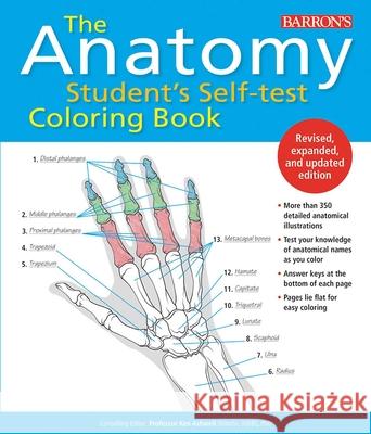 Anatomy Student's Self-Test Coloring Book Dr Kurt Albertine 9781438011509 Barron's Educational Series - książka