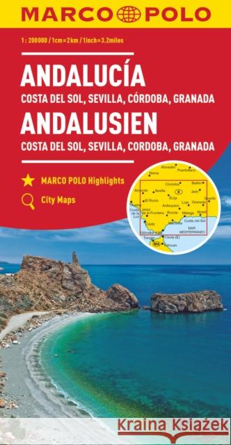 Andalusia, Costa Del Sol, Seville, Cordoba, Granada Marco Polo Map Marco Polo 9783829739924 MAIRDUMONT GmbH & Co. KG - książka